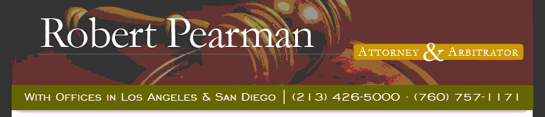 Robert Pearman, Robinson & Pearman: Attorney & Arbitrator